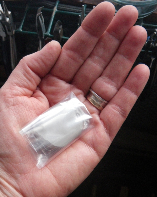 Yup. That's what 45 grams of silver clay looks like!